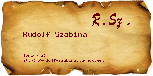 Rudolf Szabina névjegykártya
