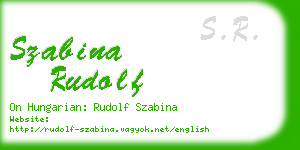 szabina rudolf business card